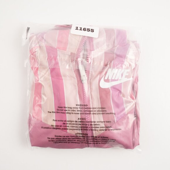 NIKE girls lightweight pink hooded windbreaker jacket size M (5-6yrs) - Picture 8 of 8